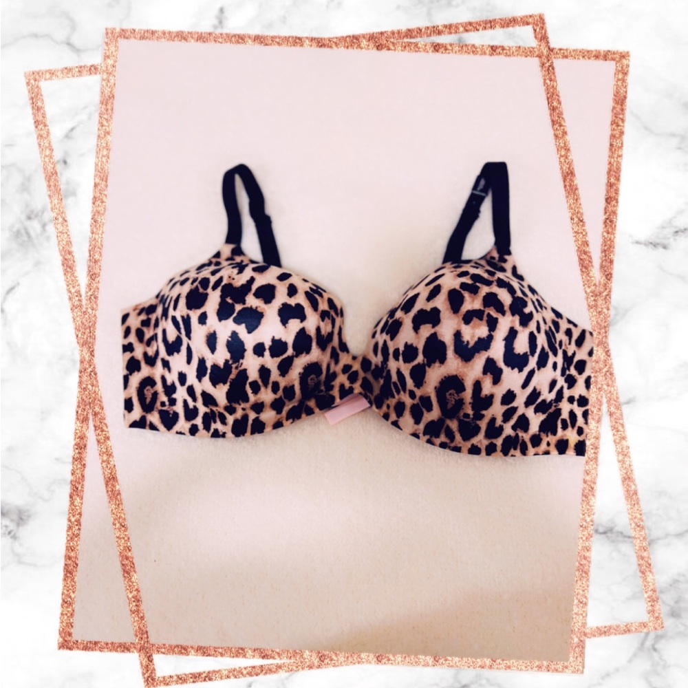 VICTORIA SECERT 
Leopard Print Women's Semi Demi bra